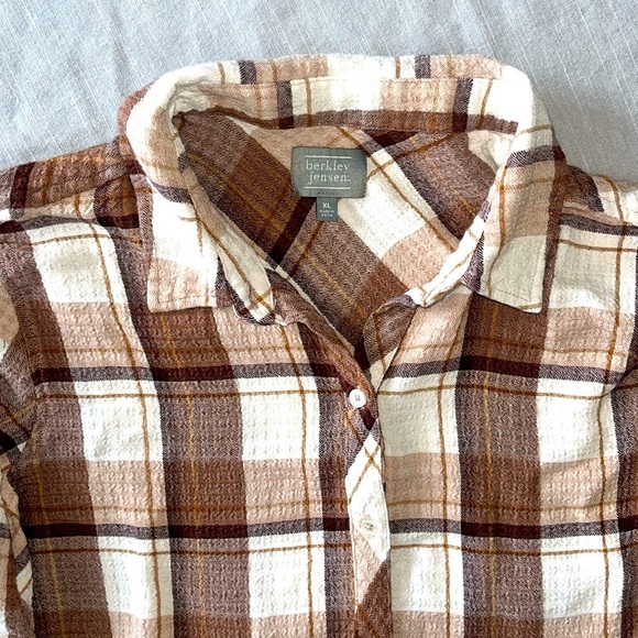 Berkley Jensen Plaid Button-Up Shirt XL - Picture 2 of 5